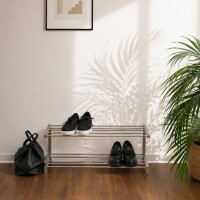 Schuhregale aus Edelstahl – gebürstete Oberfläche, moderne Serie in 60 cm und 80 cm