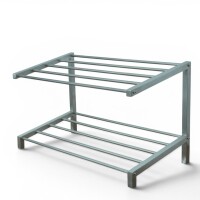 Schuhregale aus Edelstahl – gebürstete Oberfläche, moderne Serie in 60 cm und 80 cm