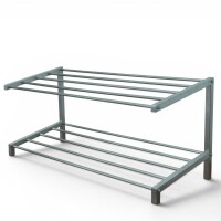 Schuhregale aus Edelstahl – gebürstete Oberfläche, moderne Serie in 60 cm und 80 cm