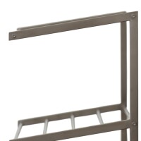 Schuhregale aus Edelstahl – gebürstete Oberfläche, moderne Serie in 60 cm und 80 cm