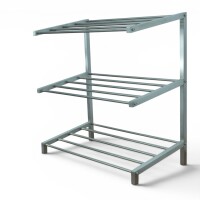 Schuhregale aus Edelstahl – gebürstete Oberfläche, moderne Serie in 60 cm und 80 cm